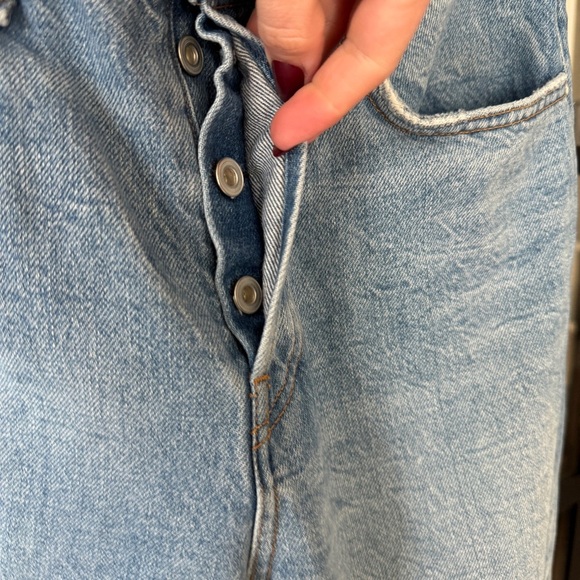 rag & bone maya high rise ankle straight jeans light wash raw hem - Picture 7 of 11